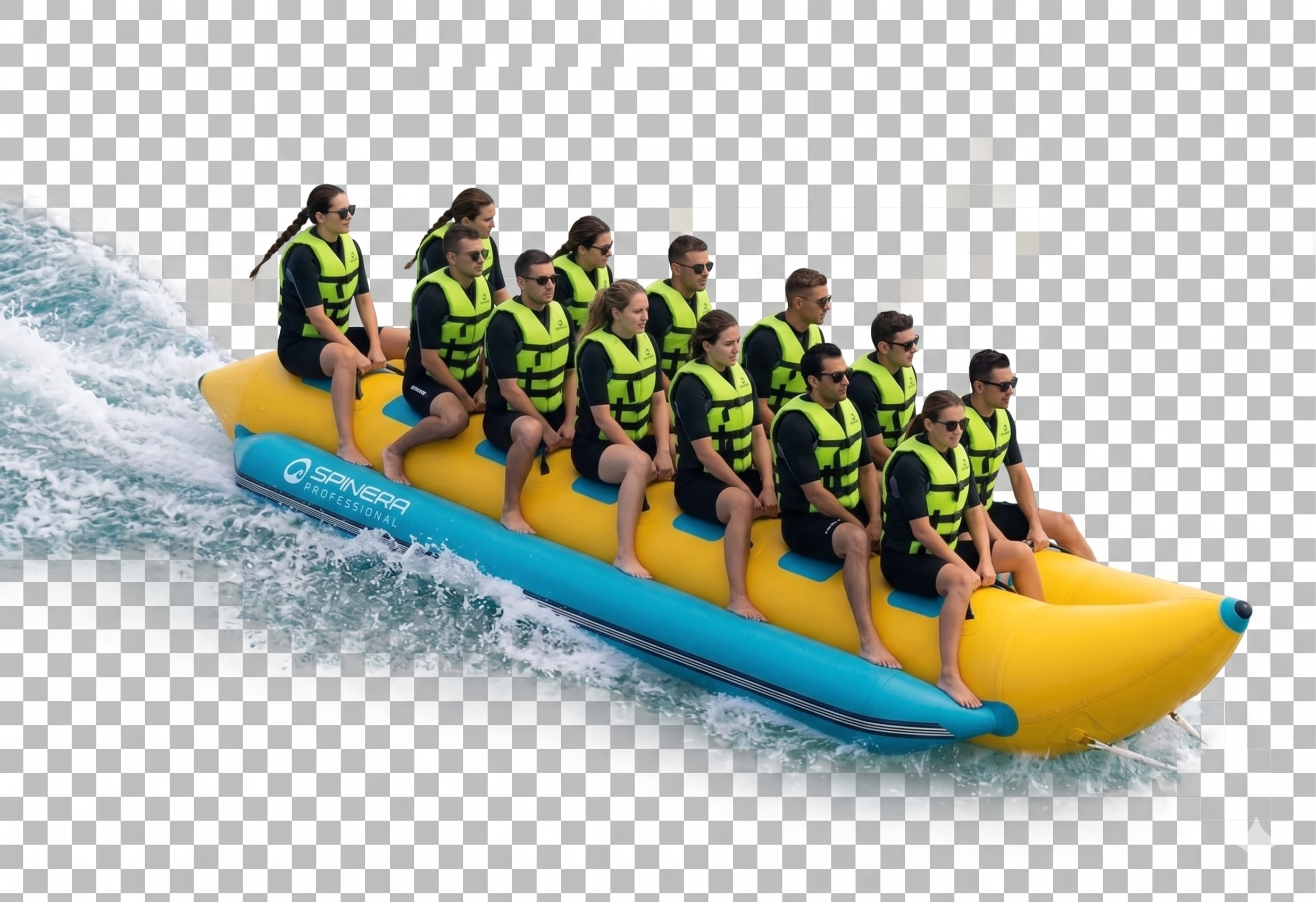 Banan z grupą przyjaciół